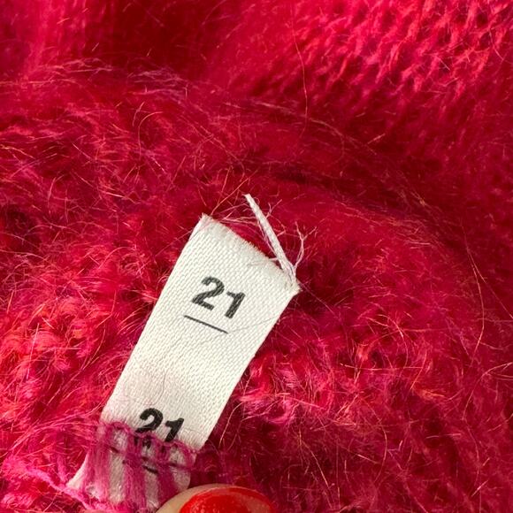 Vtg LAURA ASHLEY Cardigan Women's M Mohair Lace Coquette Cottagecore Fairycore - Picture 9 of 11